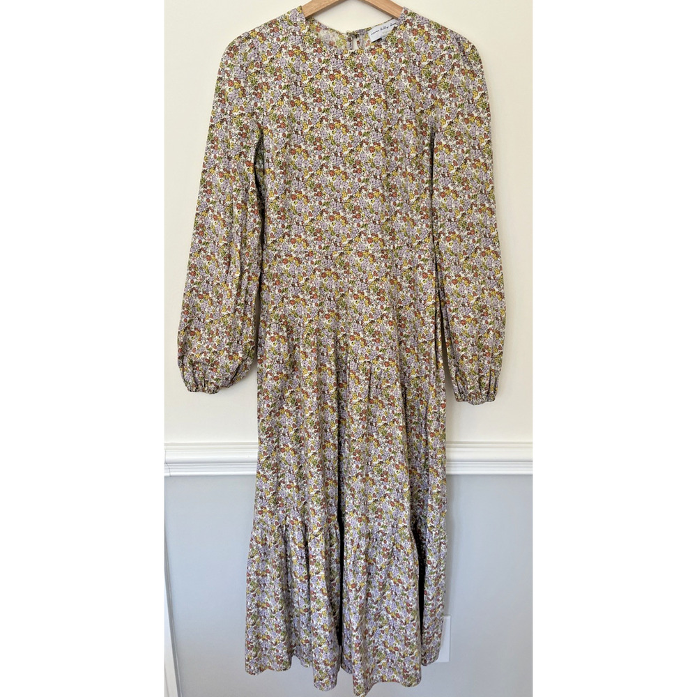 Never Fully Dressed Floral Tiered Maxi Dress Size 6‎ 100% Cotton
